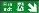 Fire exit - down and right sign