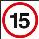 15 mph sign
