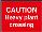 Caution - heavy plant crossing sign
