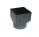 Black 65mm Downpipe Adaptor SQUARE/ROUND