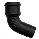 65mm x 112 Painted Cast Iron Round Downpipe Bend CI25B112P