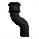 65mm x 75mm Painted Cast Iron Round Downpipe Offset CI25OS75P